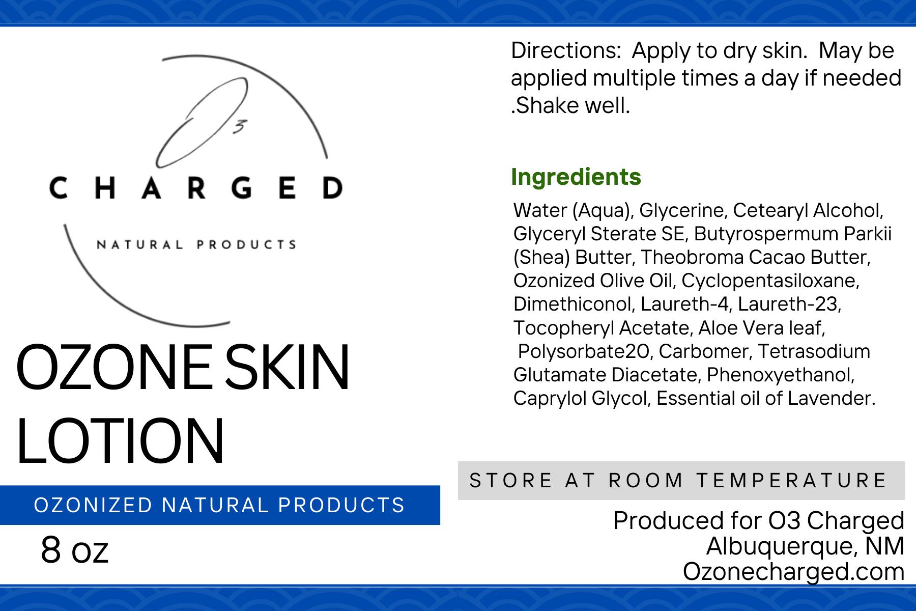 Ozone Lotion (Daily Moisturizing Lotion)