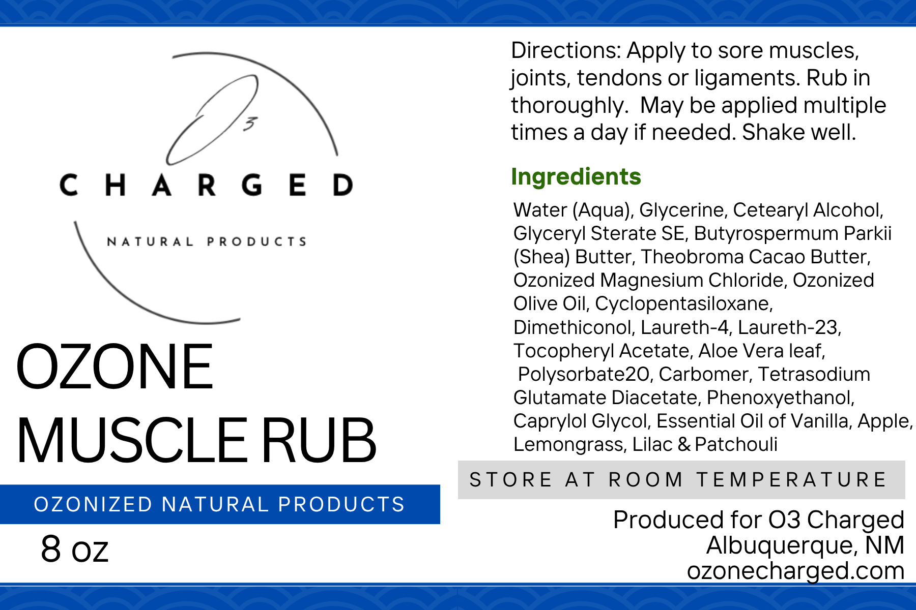 Ozone Muscle Rub (Magnesium + Ozone for Sore Muscles)