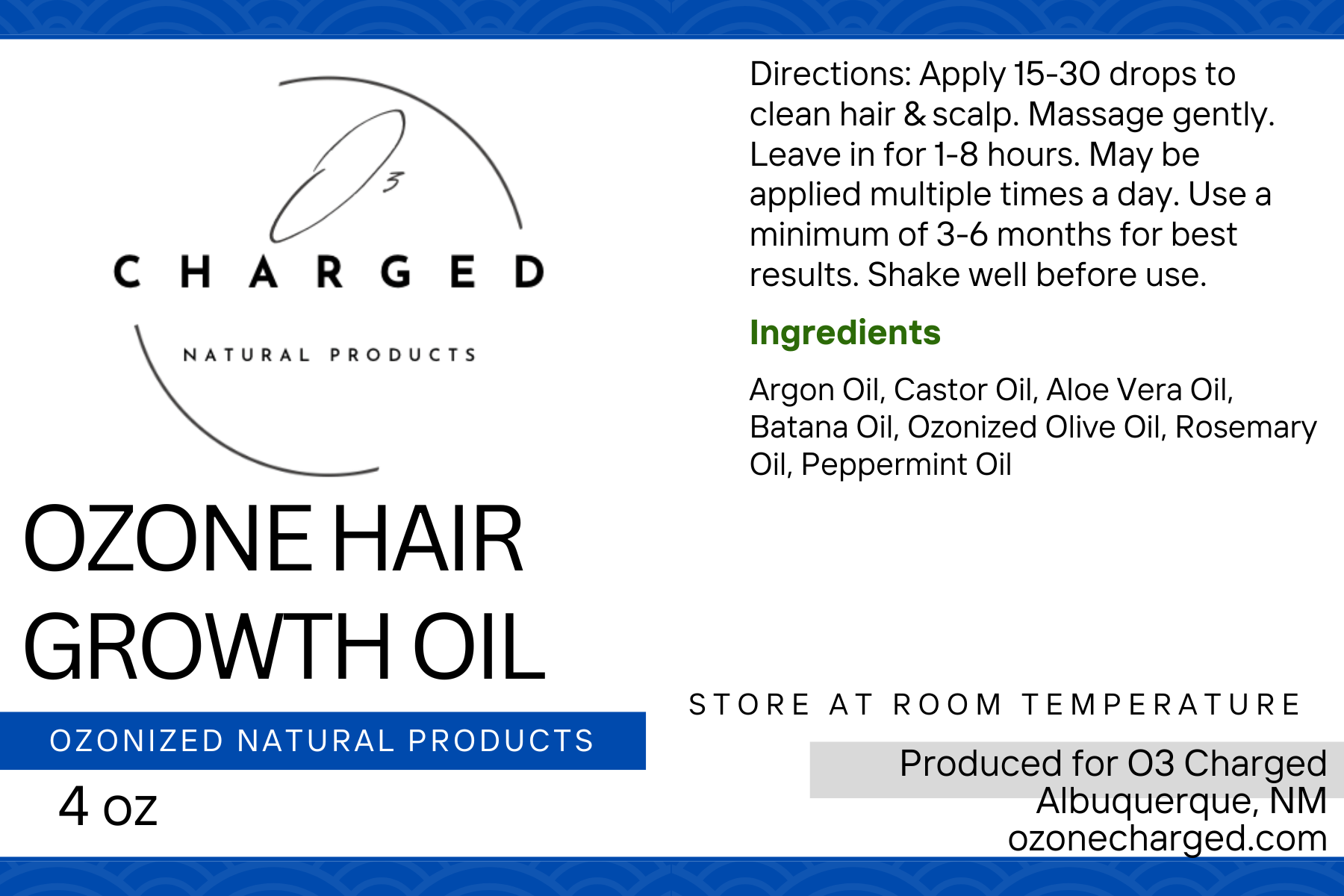 Ozone Hair Growth Oil