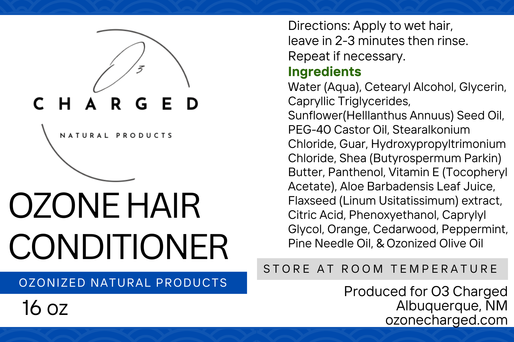 Ozone Hair Conditioner